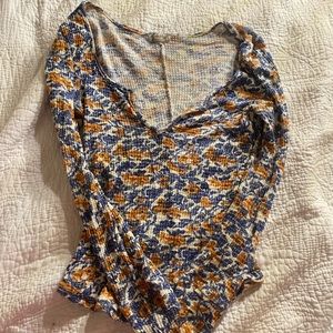 Intimately free people patterned long sleeve